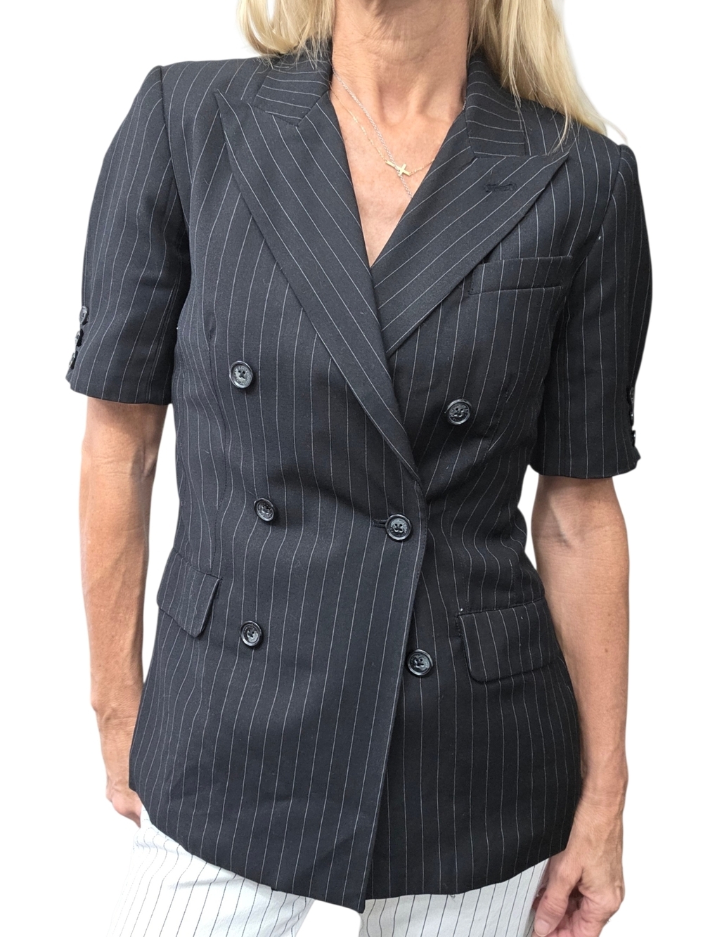 Jean Paul Gaultier for Target 2010 Pinstripe Double Breasted Blazer S